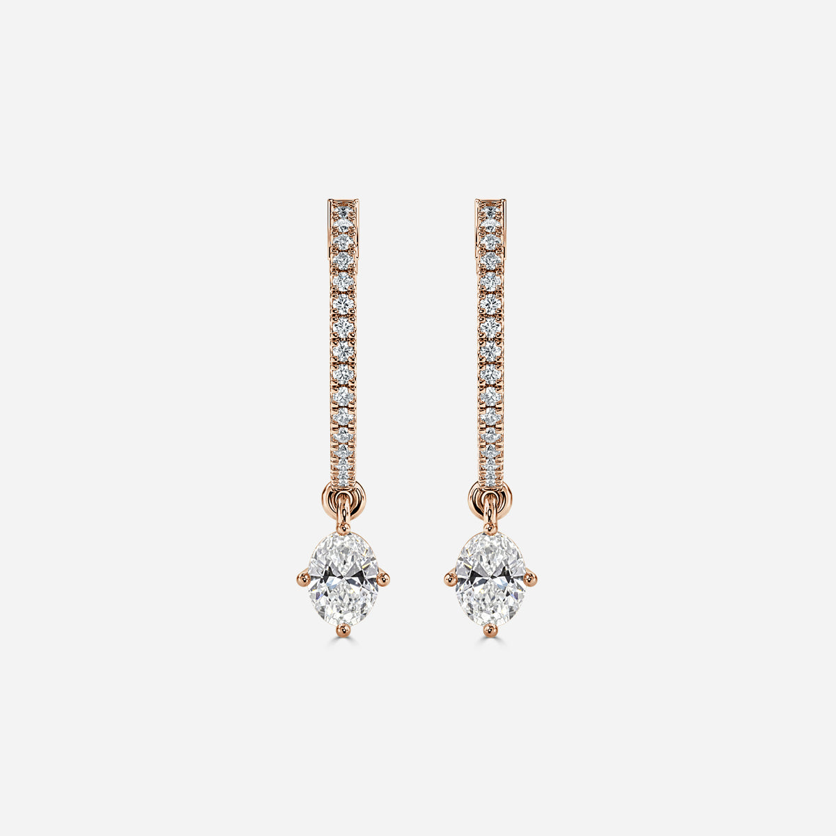 Sia Oval Moissanite Hoop Earrings