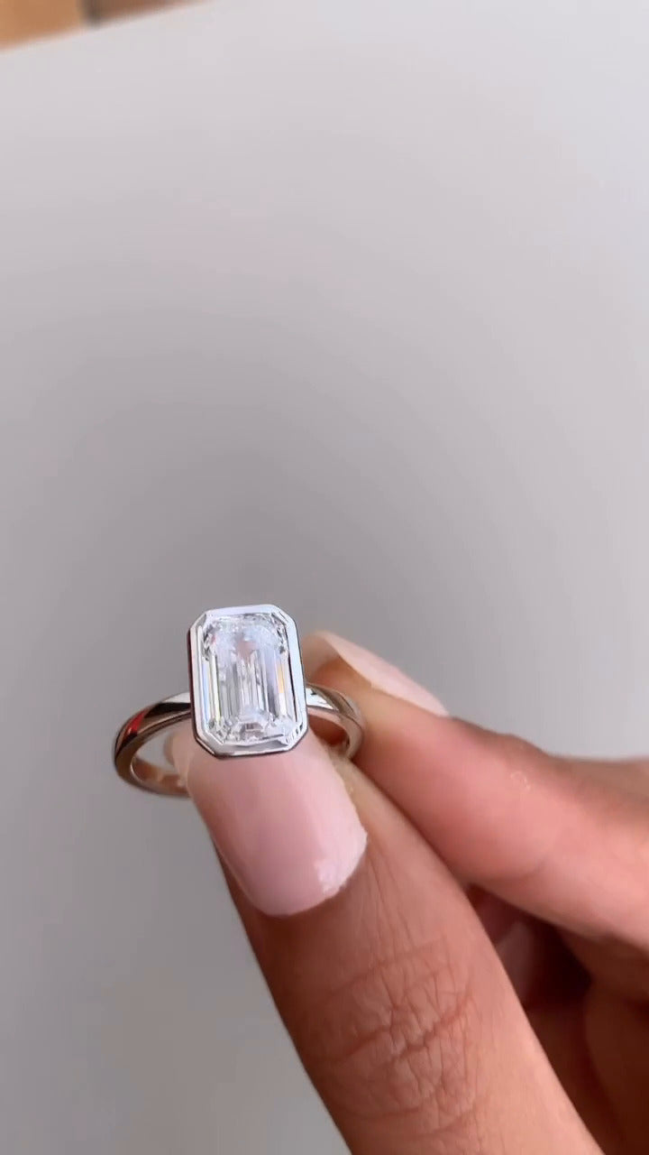 Emerald Bezel Ring
