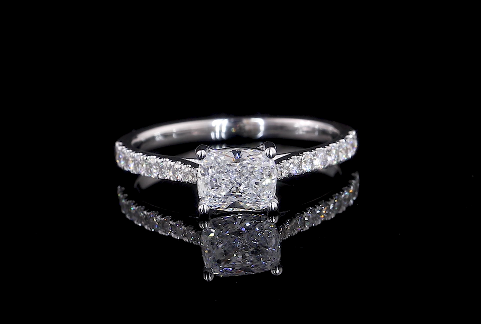 Bellamy Cushion Moissanite Engagement Ring