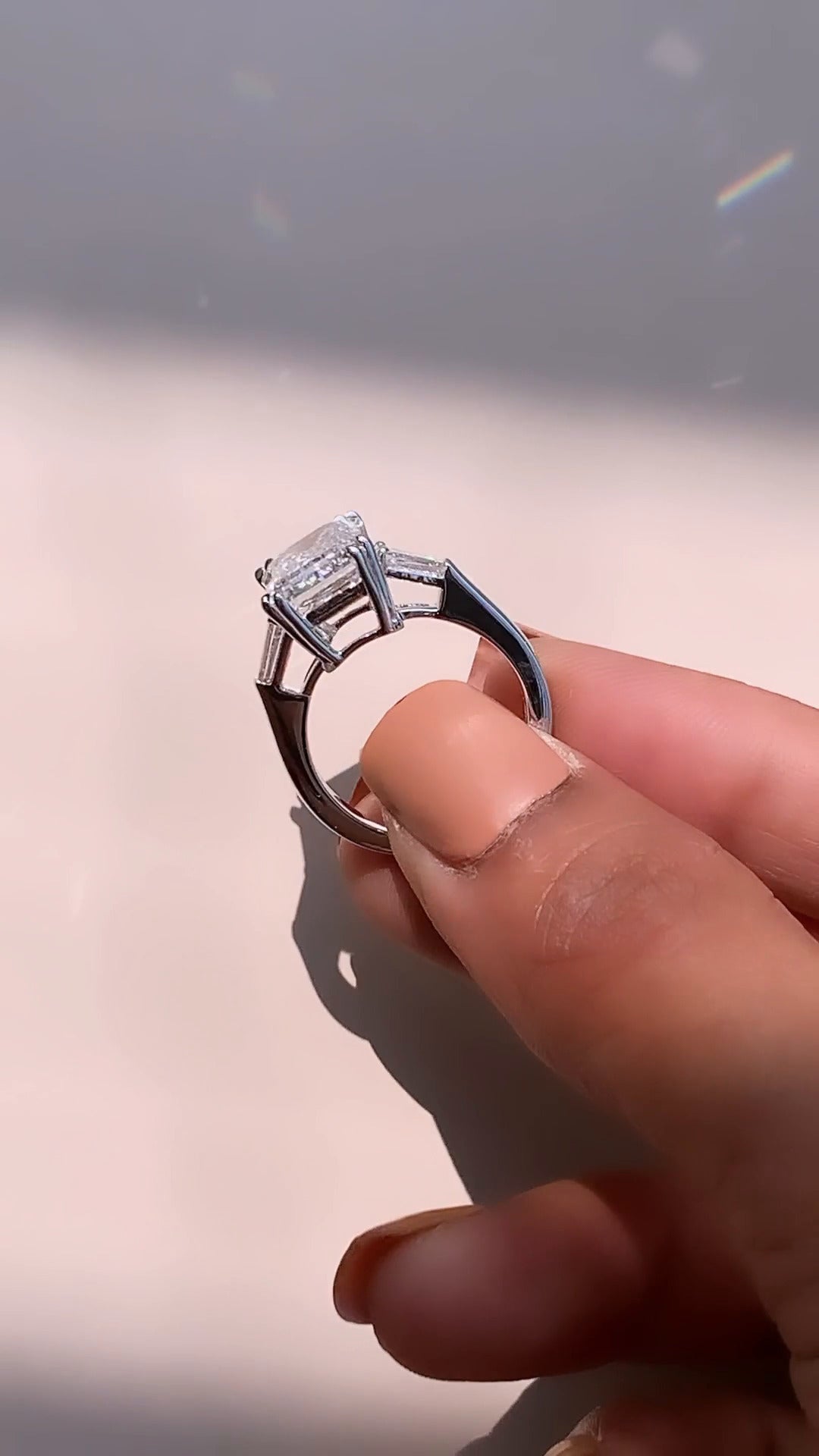 Radiant Bezel Engagement Ring
