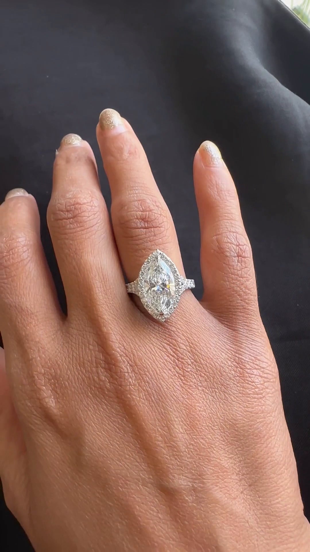 Dove Marquise Engagement Ring