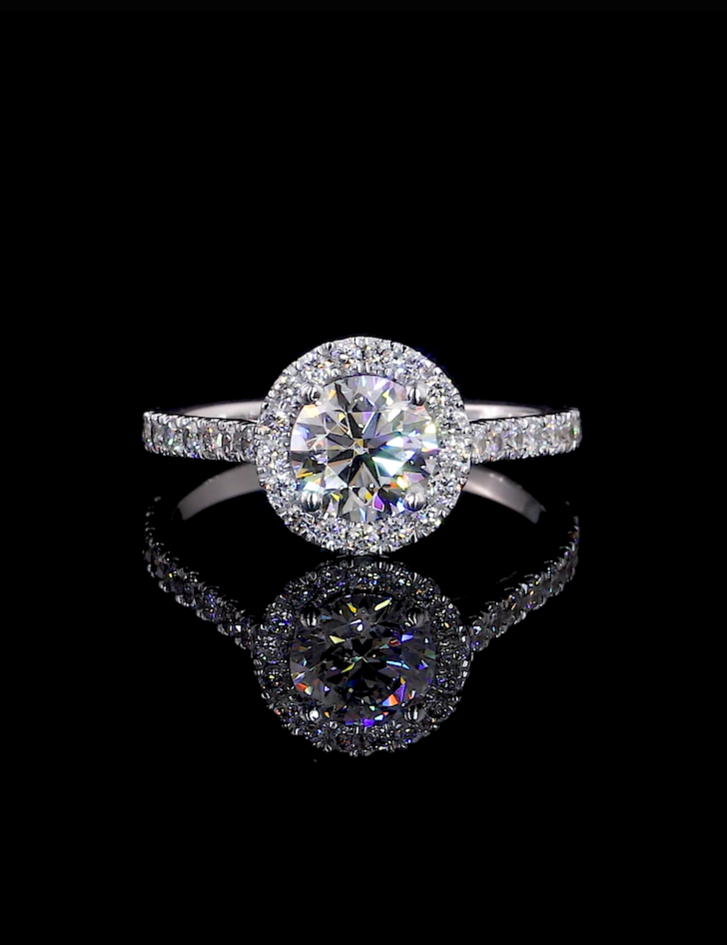 Joliette Round Halo Engagement Ring