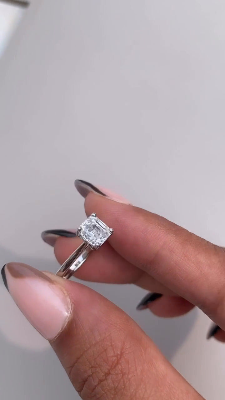 Asscher Engagement Ring