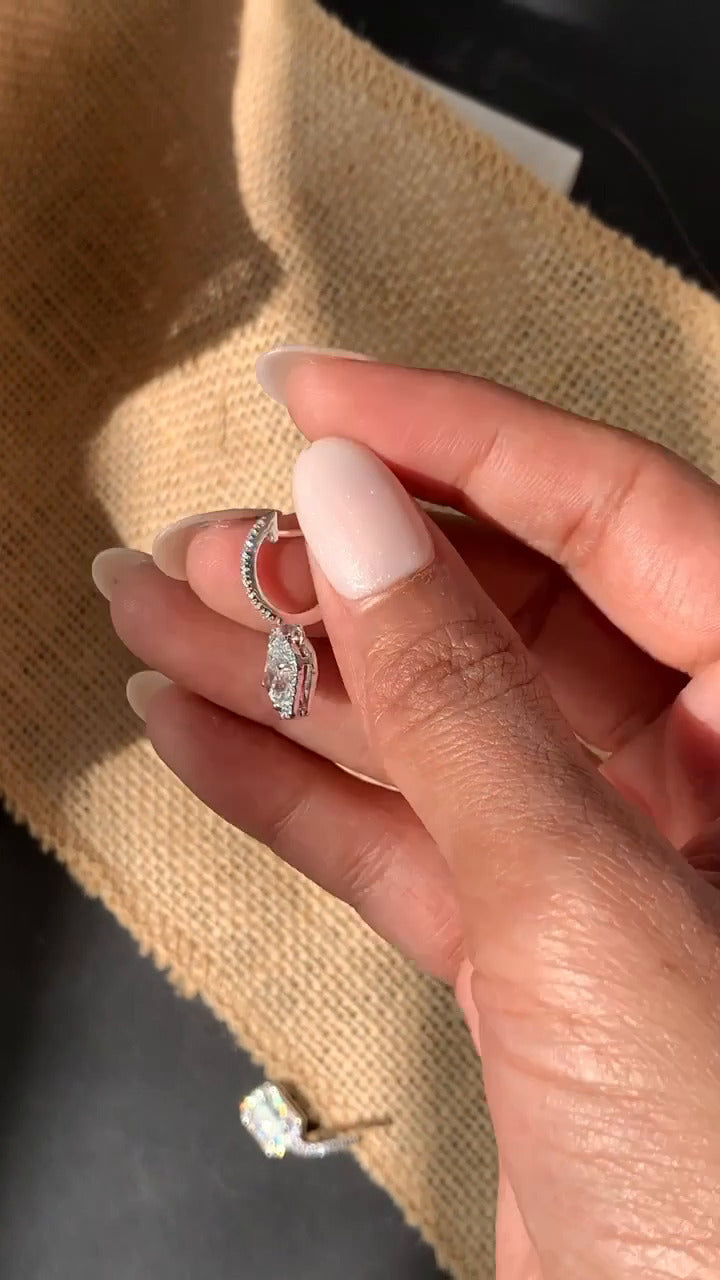 Radiant Moissanite Earrings