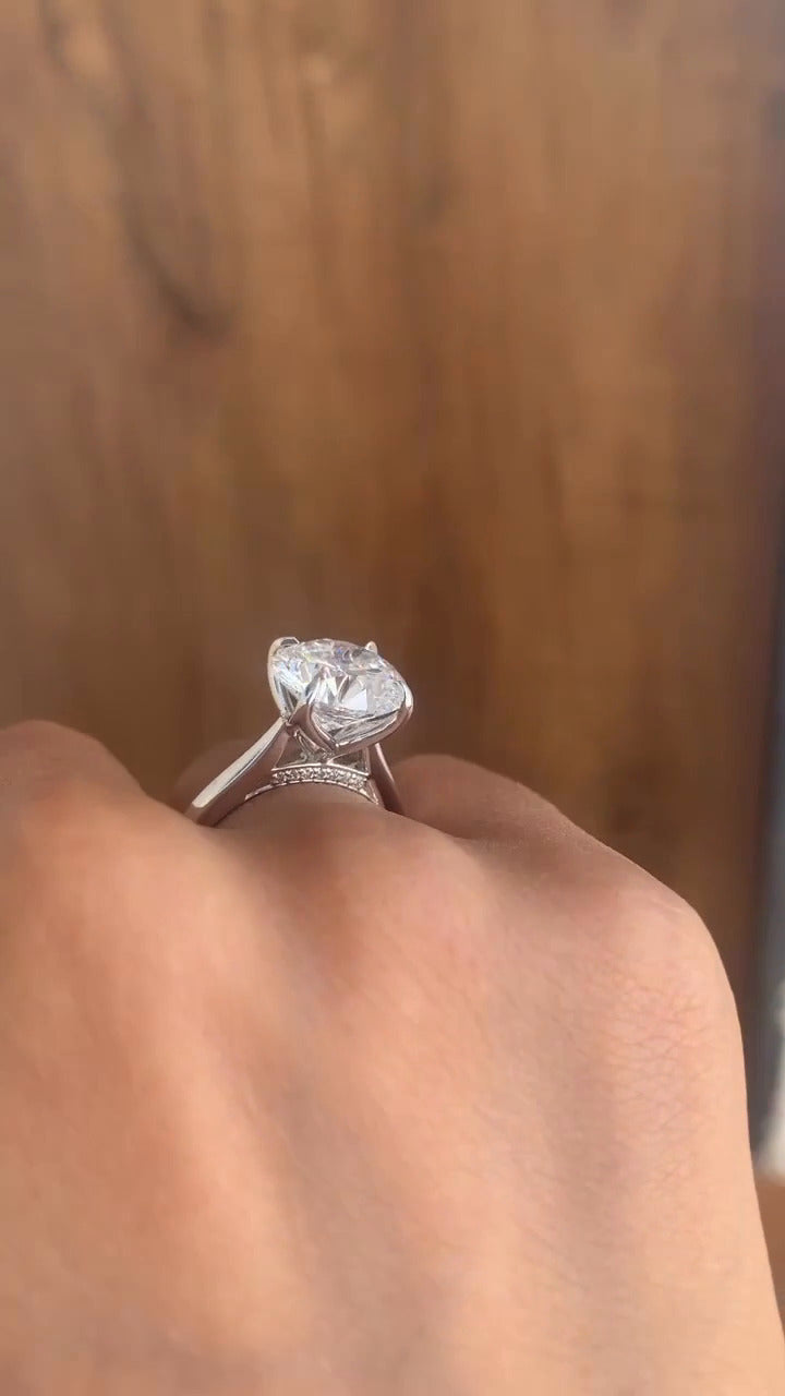 Round Moissanite Engagement Ring