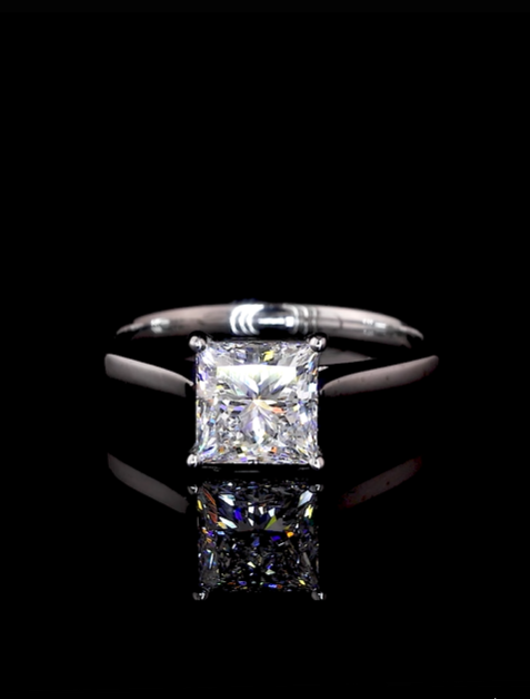 Simone Princess Moissanite Engagement Ring