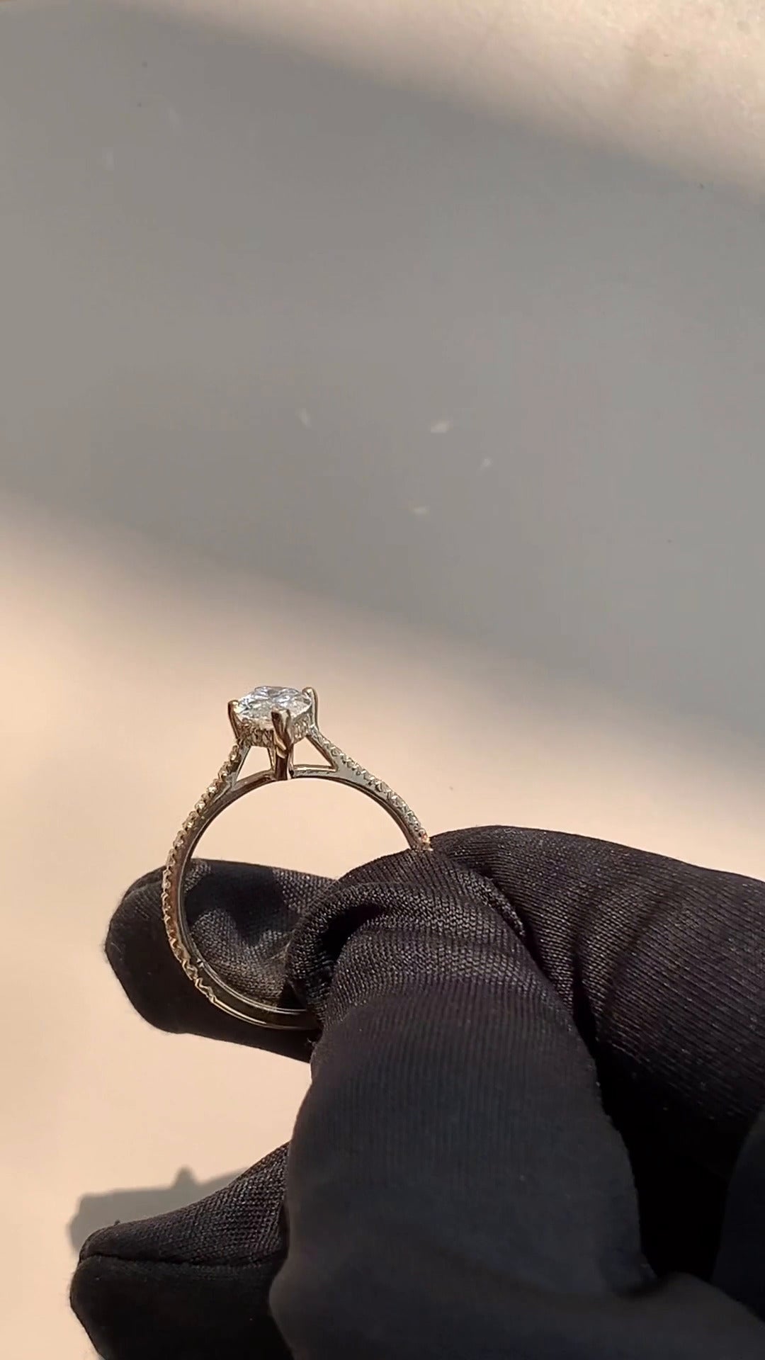 Tamsin Hidden Halo Moissanite Engagement Ring