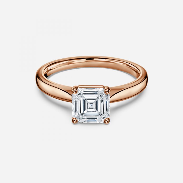 Simone Asscher Solitaire Moissanite Engagement Ring