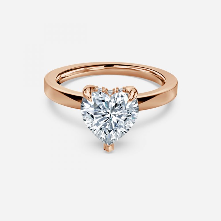 Edeline Heart Hidden Halo Moissanite Engagement Ring