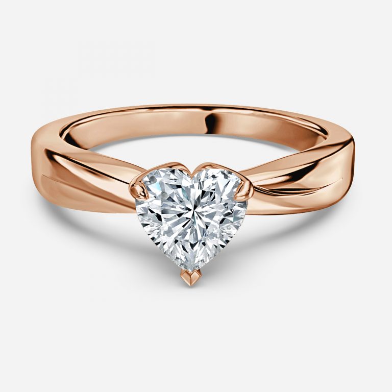 Noelle Heart Solitaire Moissanite Engagement Ring