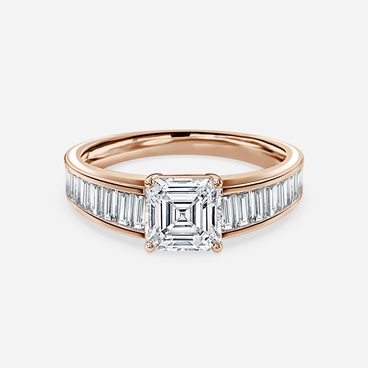 Zelia Asscher Unique Moissanite Engagement Ring