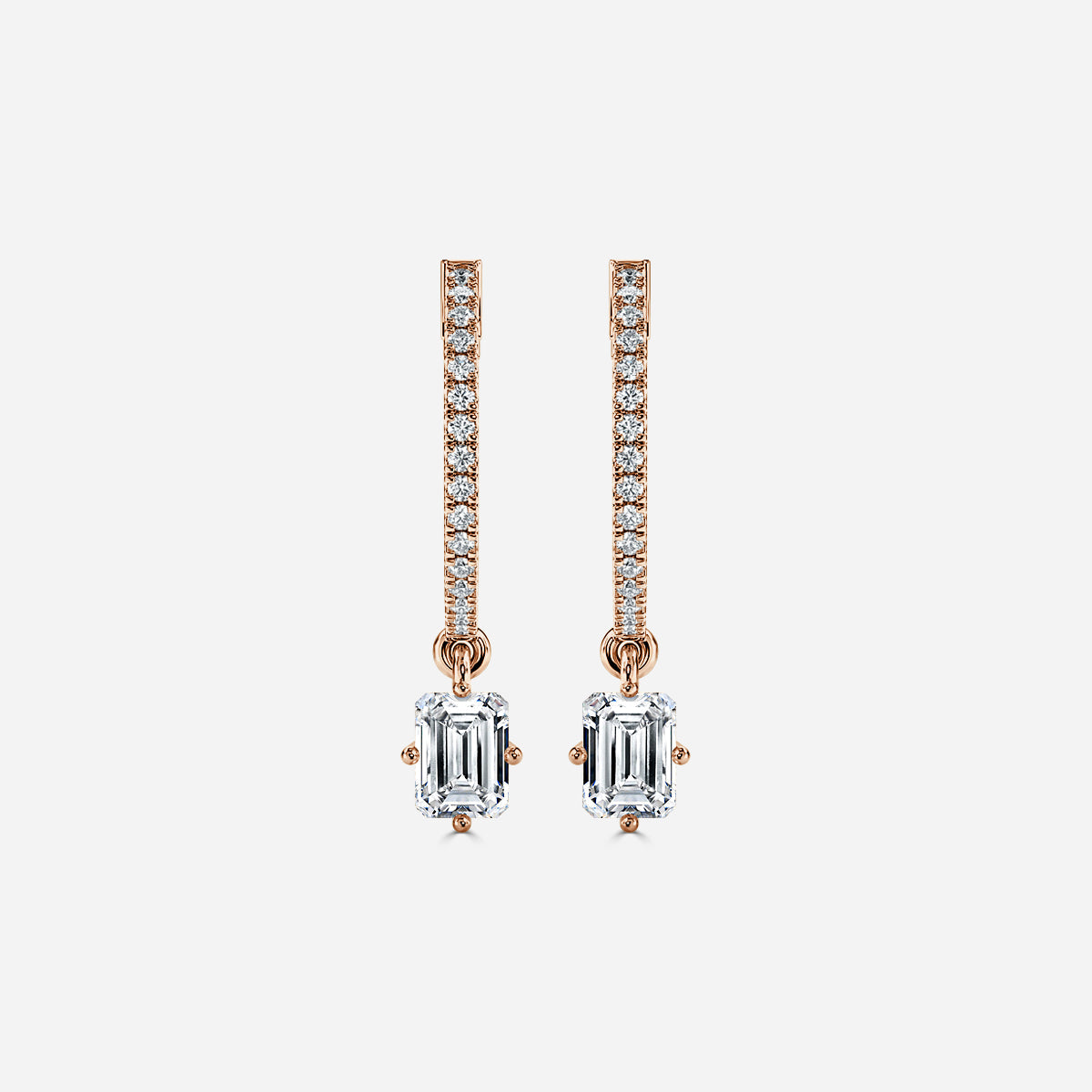 Sia Emerald Moissanite Hoop Earrings