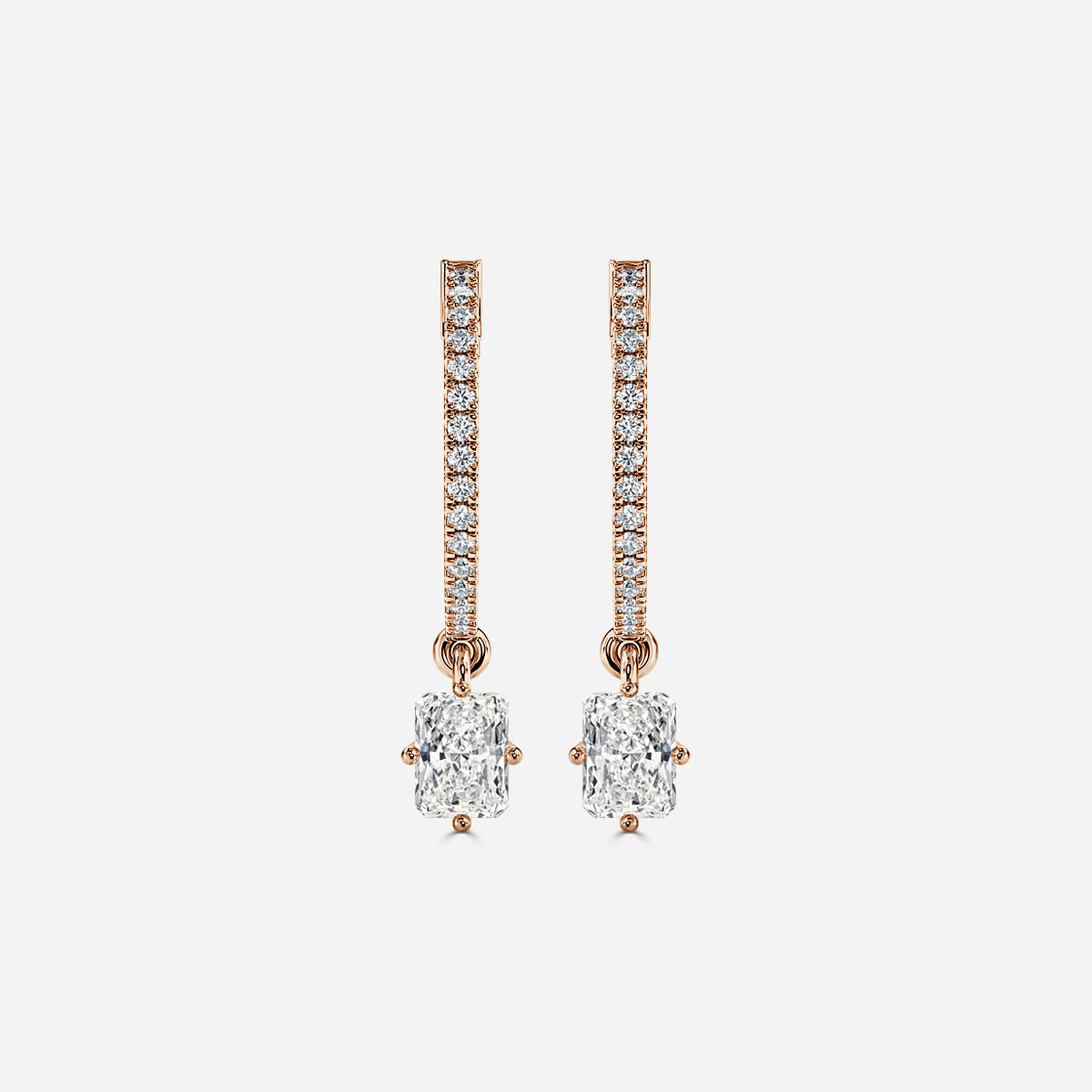Sia Radiant Moissanite Hoop Earrings