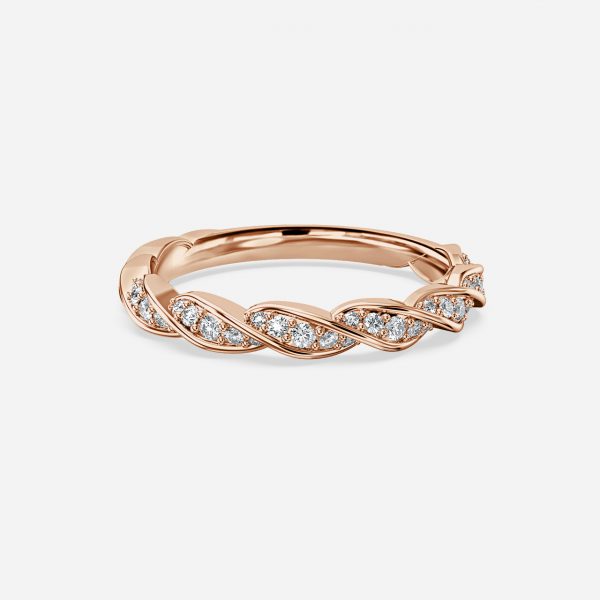Twist Moissanite Stackable Ring