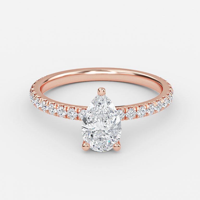 Josephine Pear Diamond Band Engagement Ring