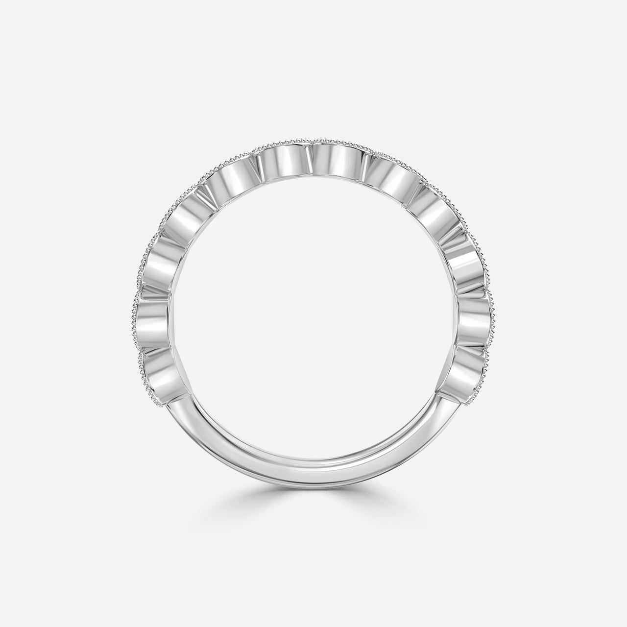 Vintage Round Moissanite Wedding Ring