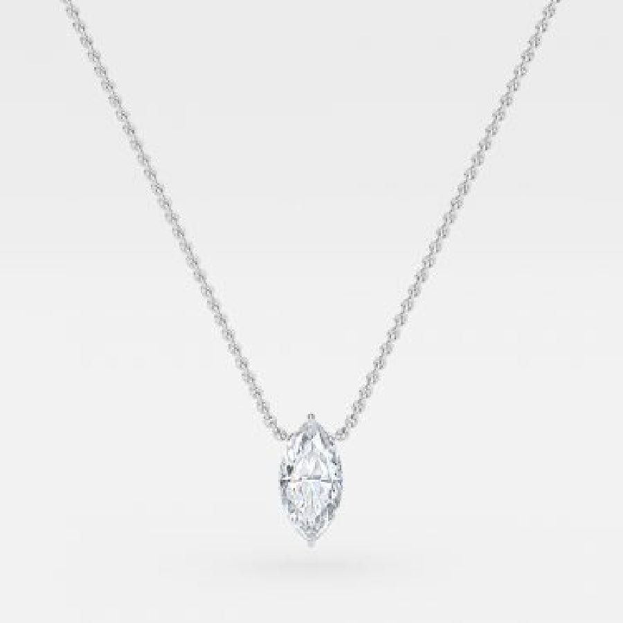 Marquise Moissanite Solitaire Pendant