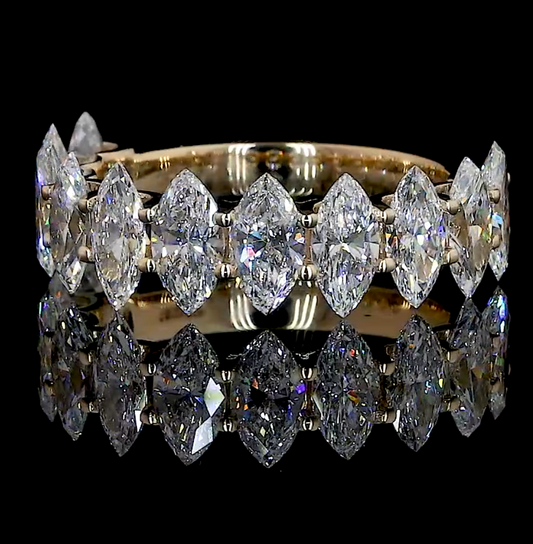 Marquise Moissanite Anniversary Band