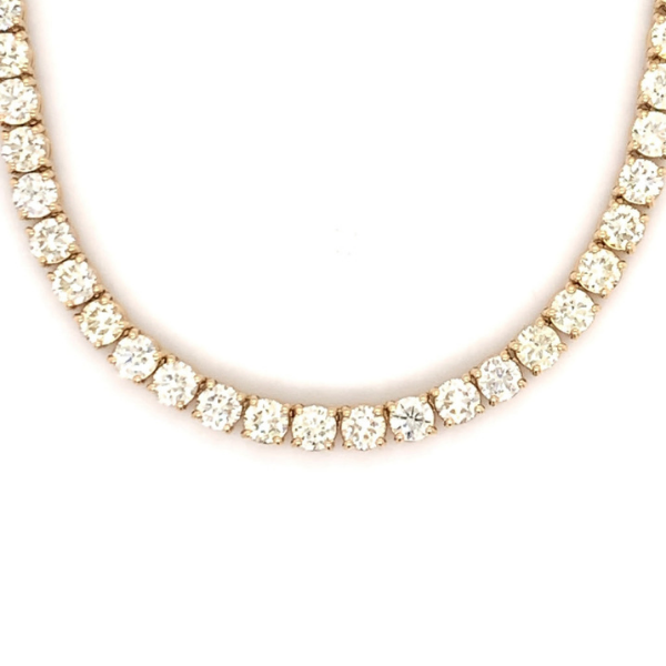 Moissanite Round Shape Tennis Necklace