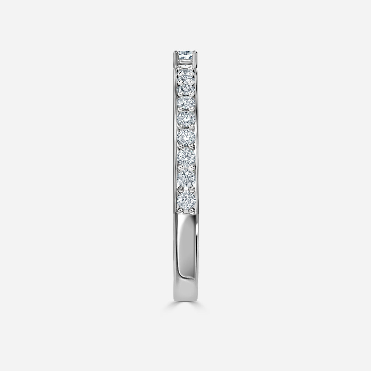 Channel Set Round Moissanite Wedding Ring