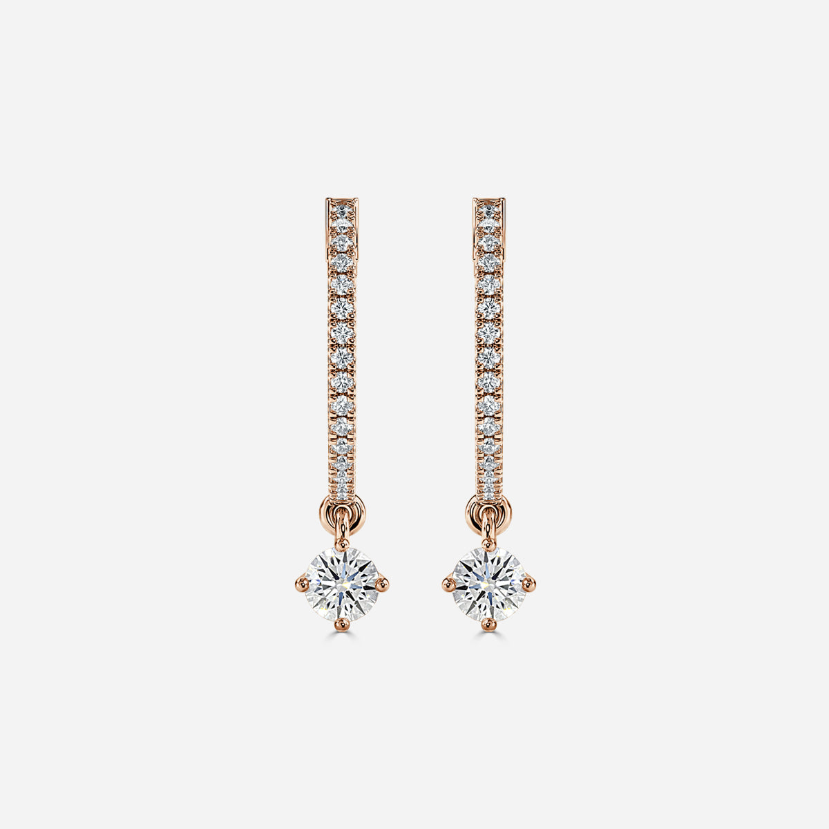 Sia Round Moissanite Hoop Earrings