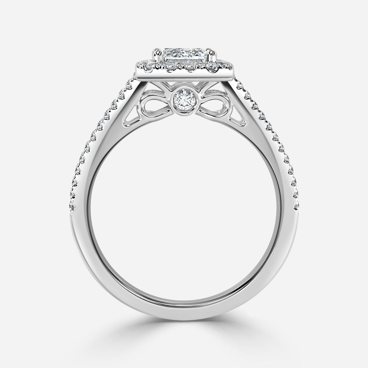 Ember Emerald Halo Moissanite Engagement Ring