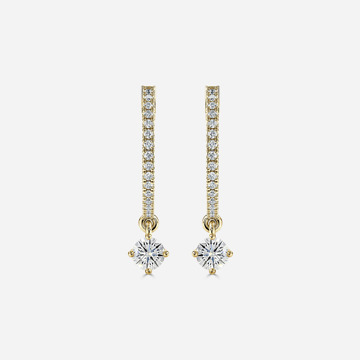Sia Round Moissanite Hoop Earrings