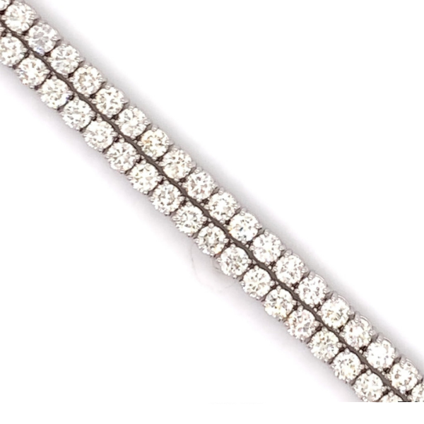 Moissanite Round Shape Tennis Necklace