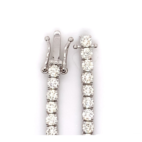 Moissanite Round Shape Tennis Necklace