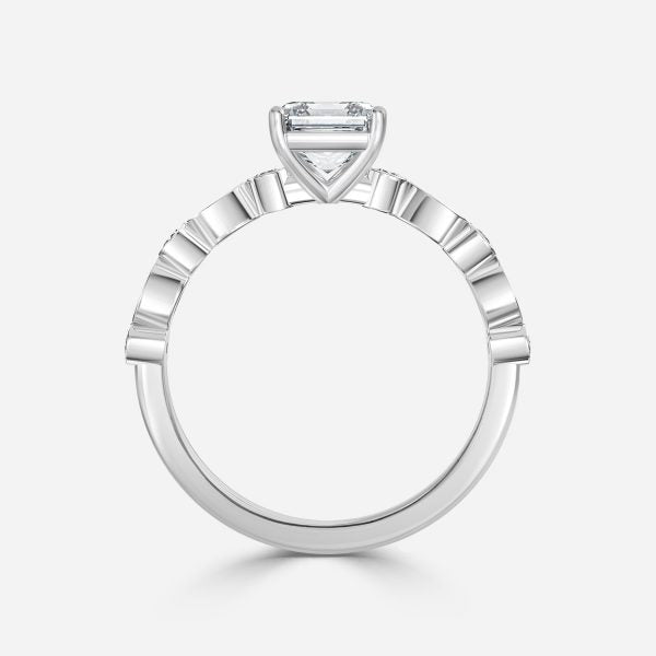 Pailin Asscher Unique Moissanite Engagement Ring