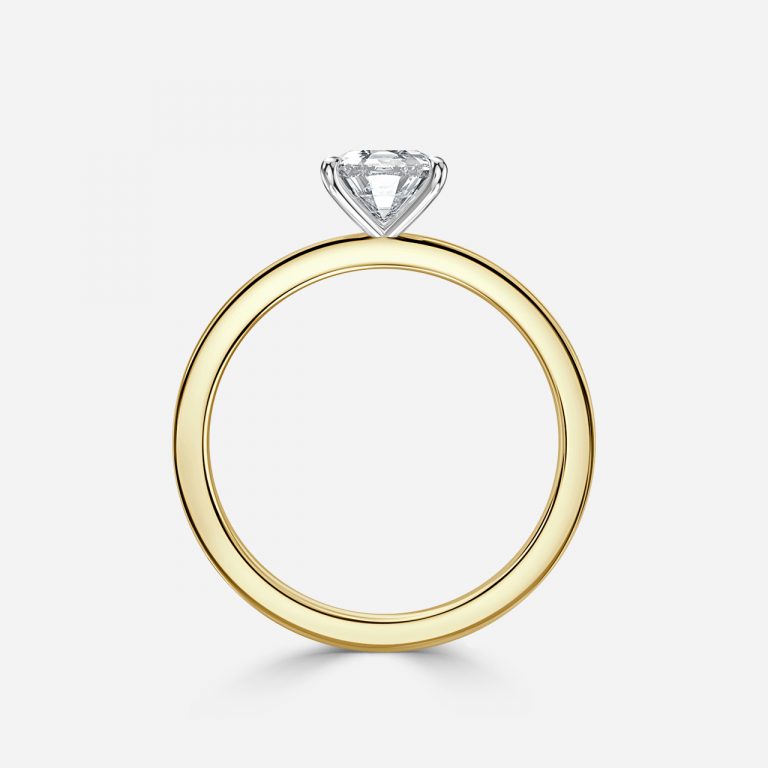 Kalista Asscher Solitaire Moissanite Engagement Ring