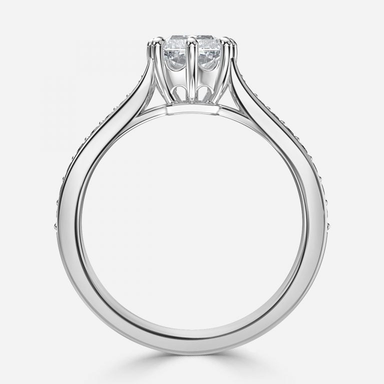 Bellatrix Radiant Vintage Inspired Moissanite Engagement Ring