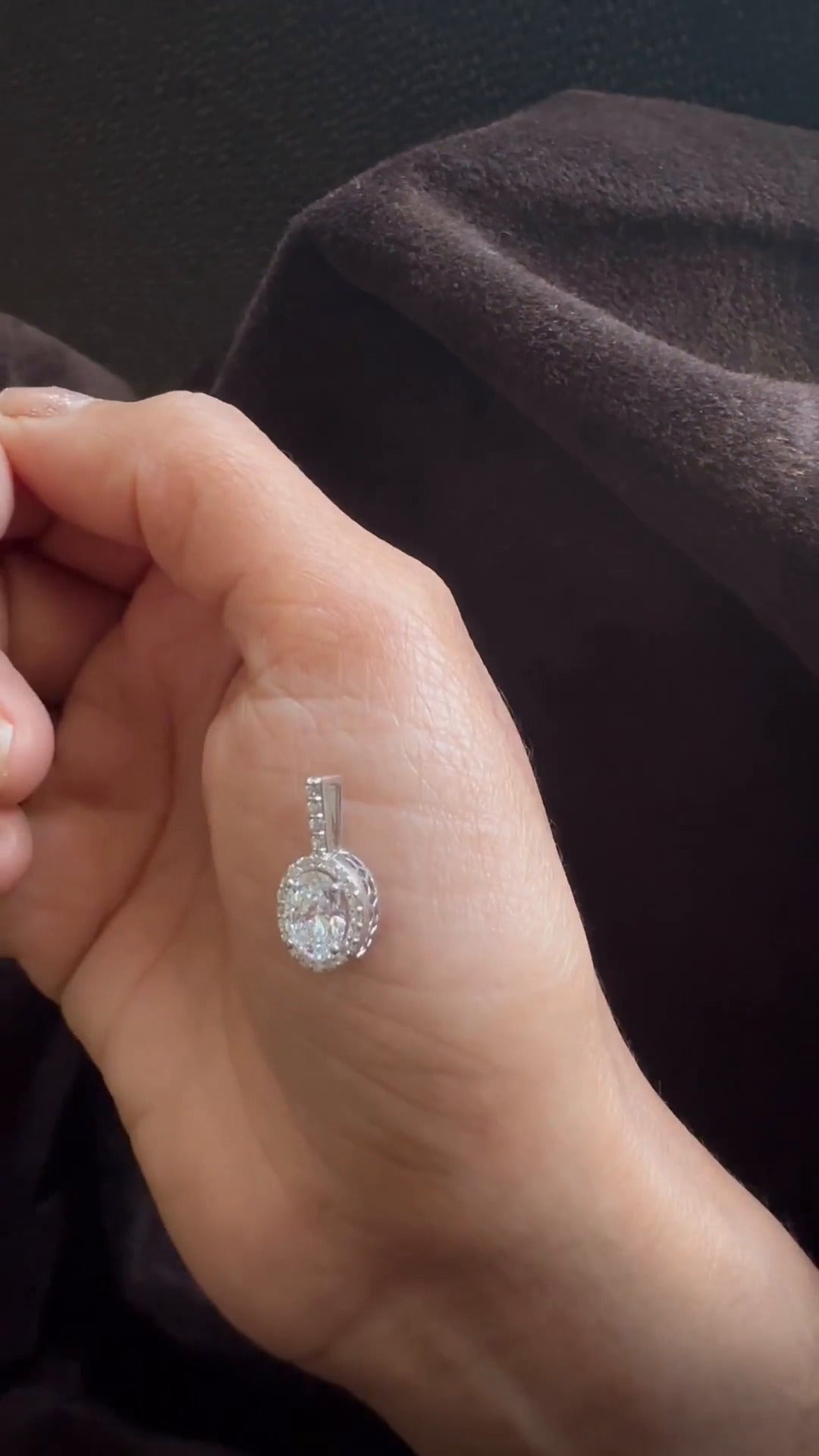 Oval Halo Pendant