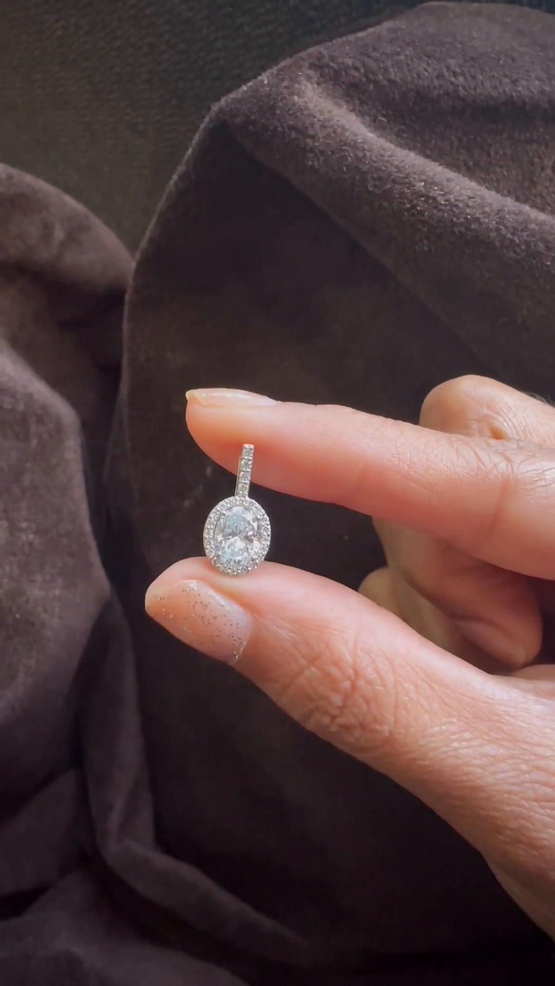 Oval Moissanite Pendant