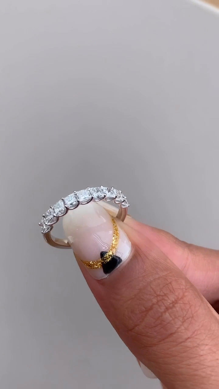 9 Stone Princess Anniversary Band