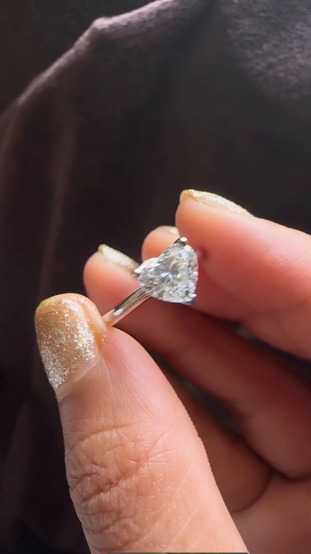 Ailani Heart Moissanite Engagement Ring