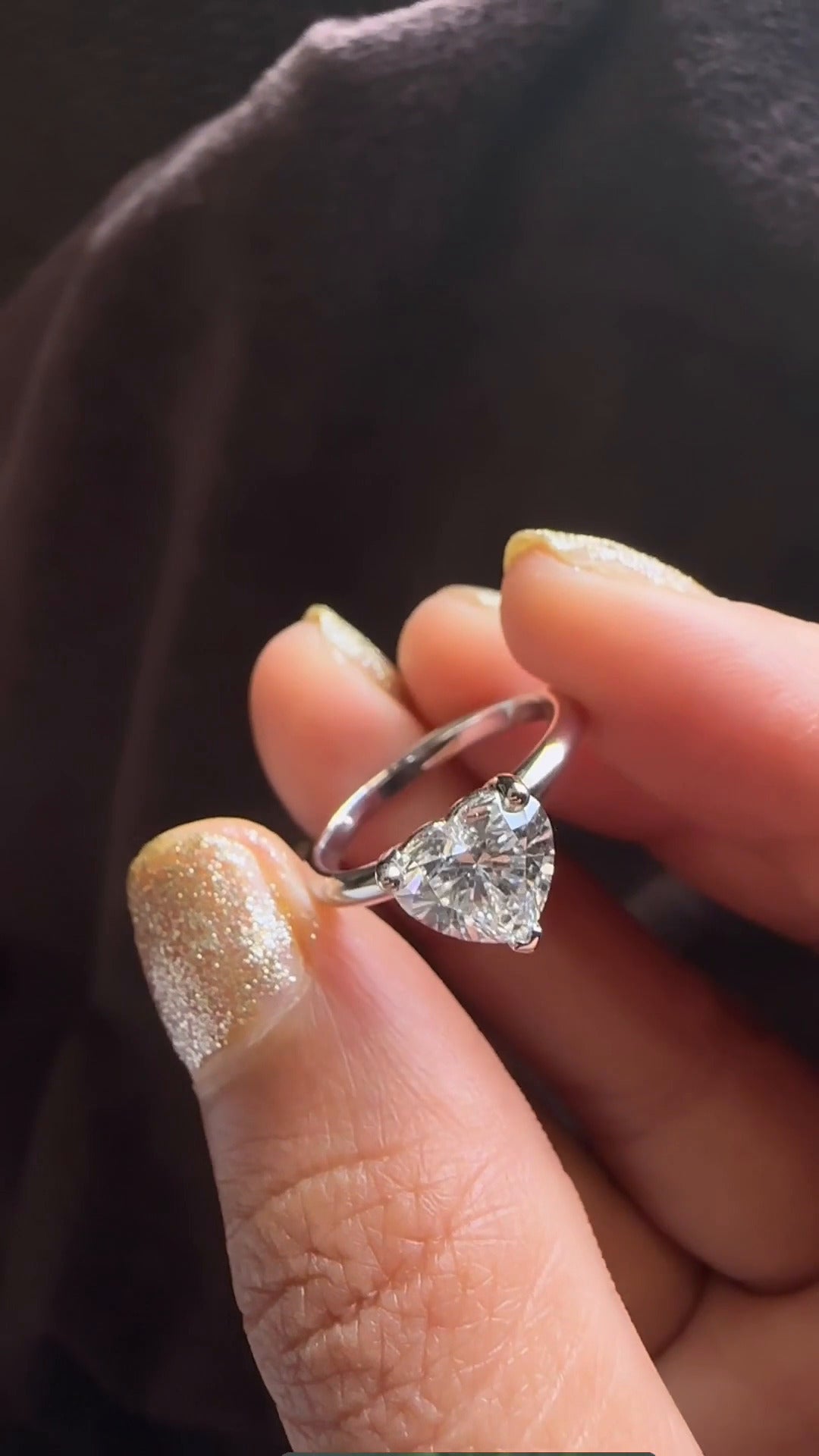Solitaire Moissanite Engagement Ring