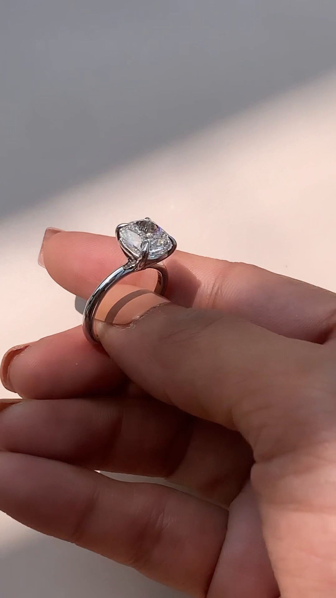 Alara Cushion Solitaire Engagement Ring