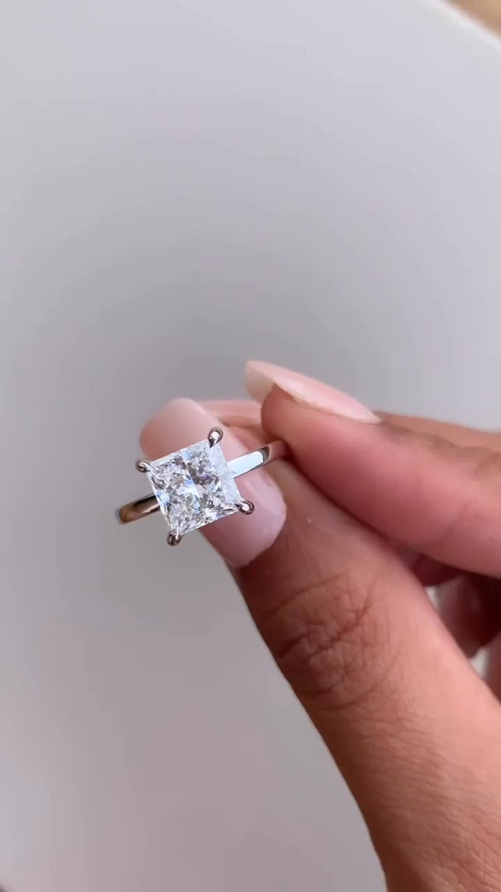 Unique Design Princess Engagement Ring