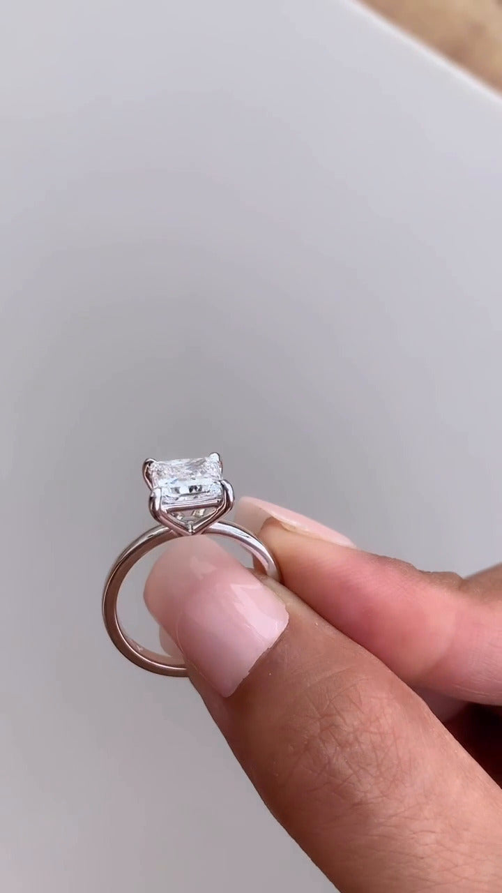 Alara Princess Solitaire Engagement Ring