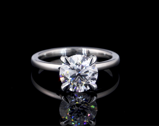 Solitaire Moissanite Engagement Ring