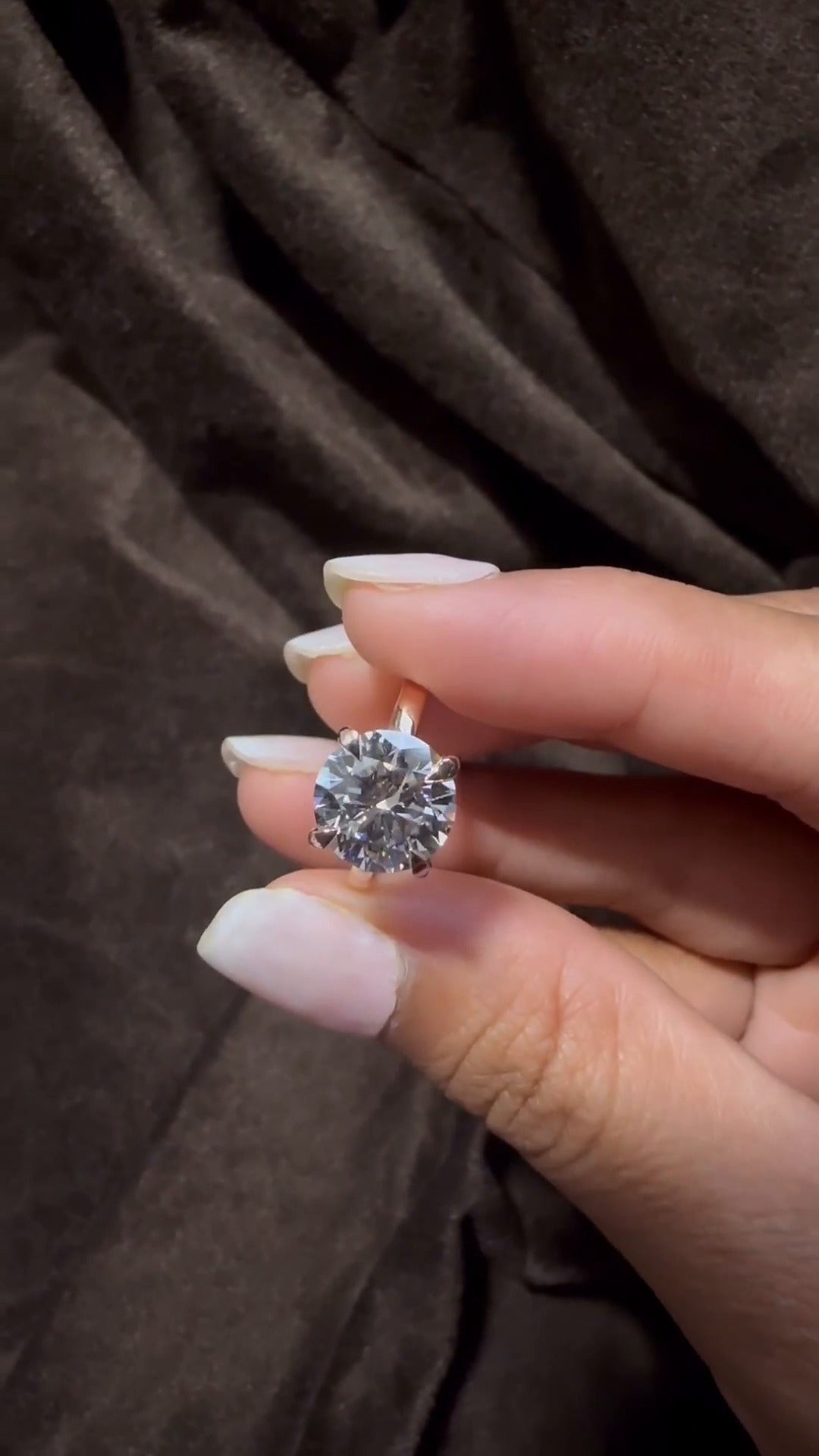 Alara Round Moissanite Engagement Ring