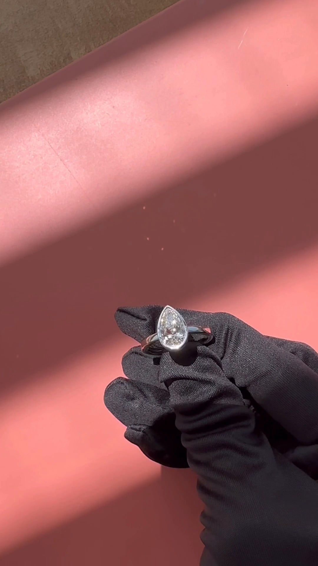Pear Moissanite Engagement Ring
