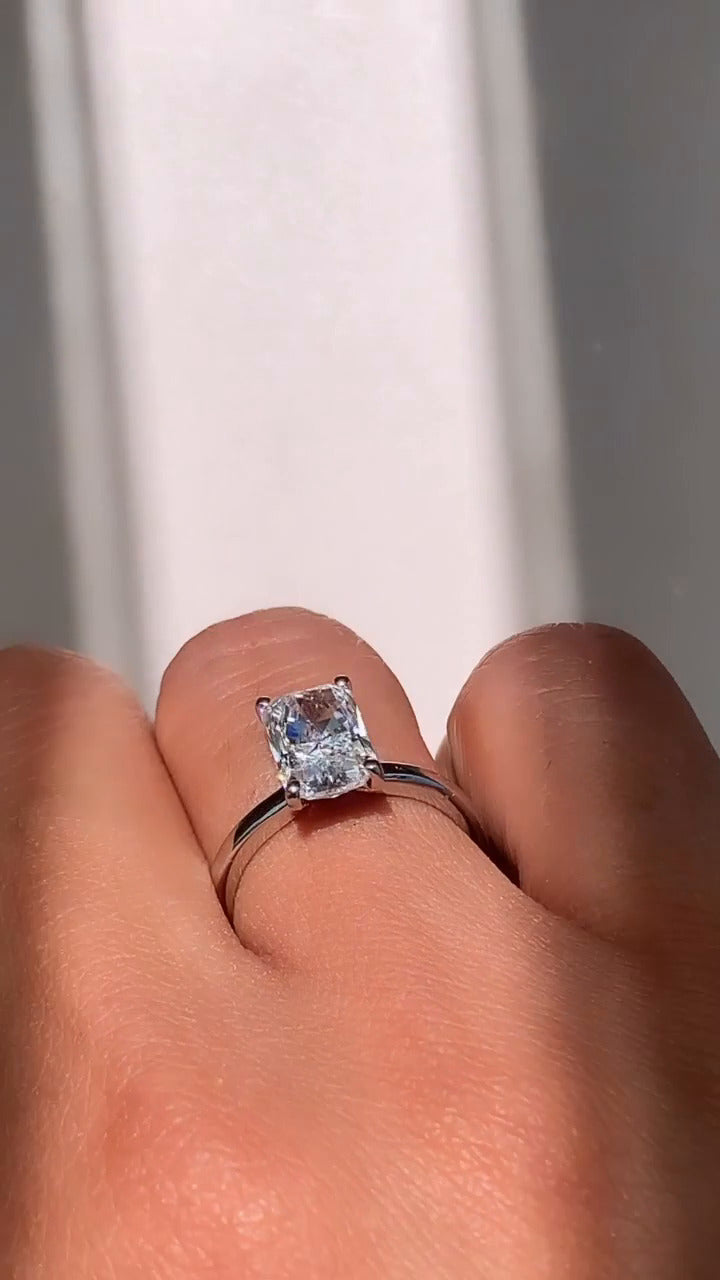 Alouette Radiant Solitaire Engagement Ring