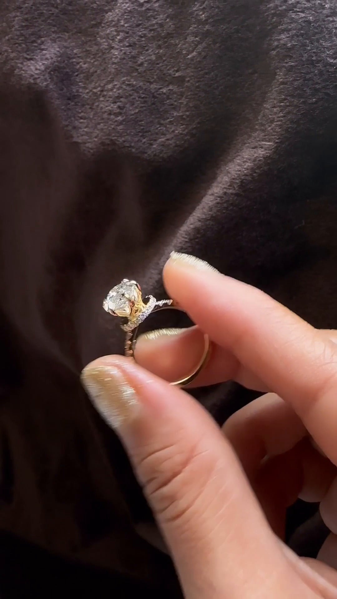Astrid Marquise Hidden Halo Engagement Ring
