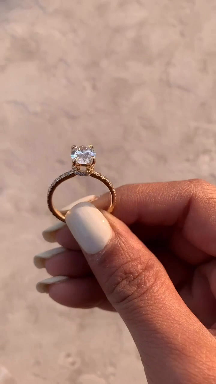 Hidden Halo Engagement Ring