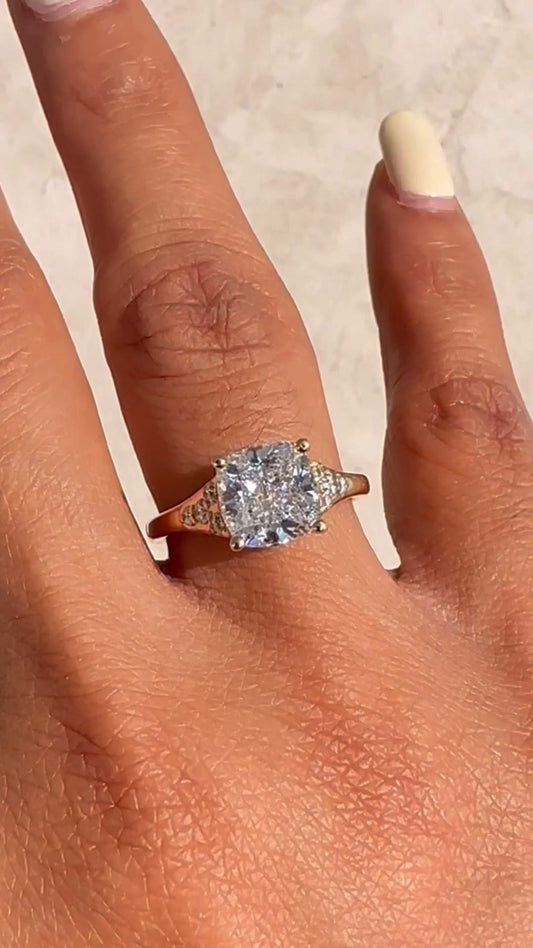 Cushion Moissanite Ring