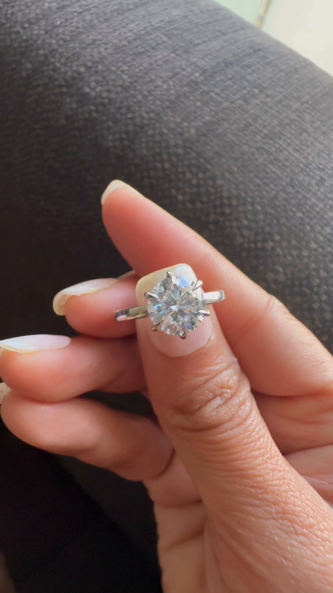 Round Engagement Ring