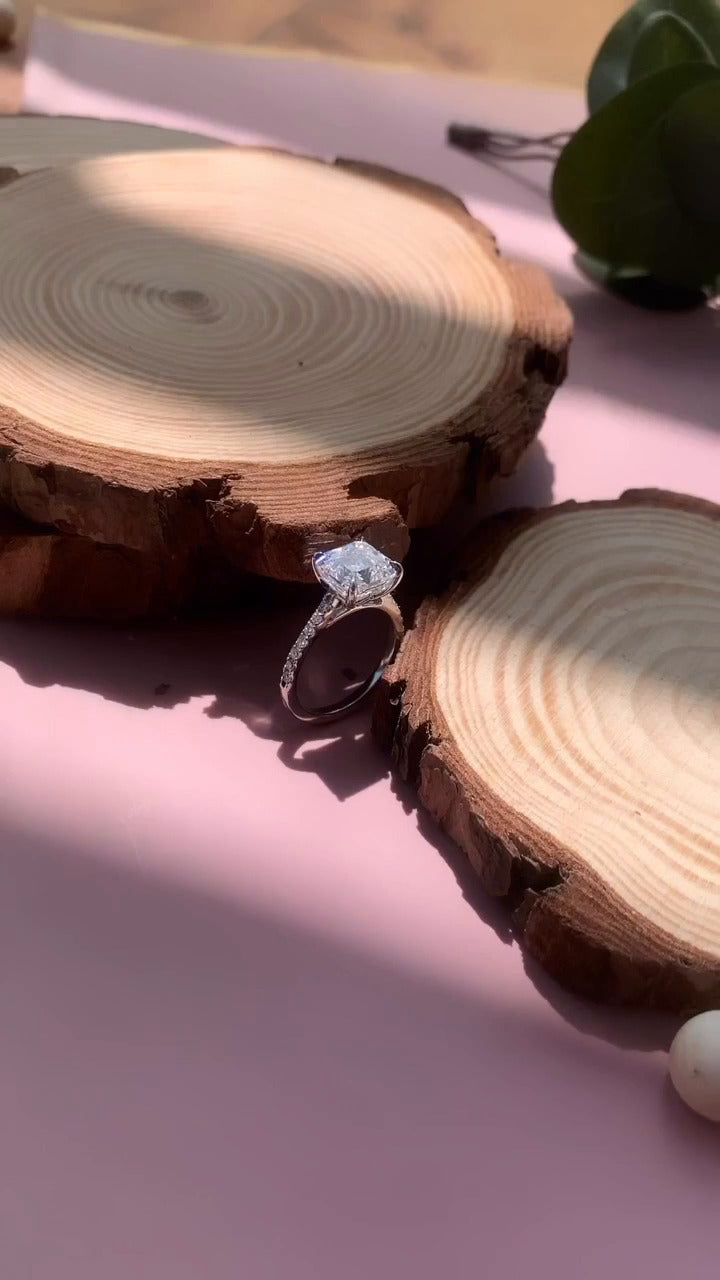 Asscher Diamond Ring