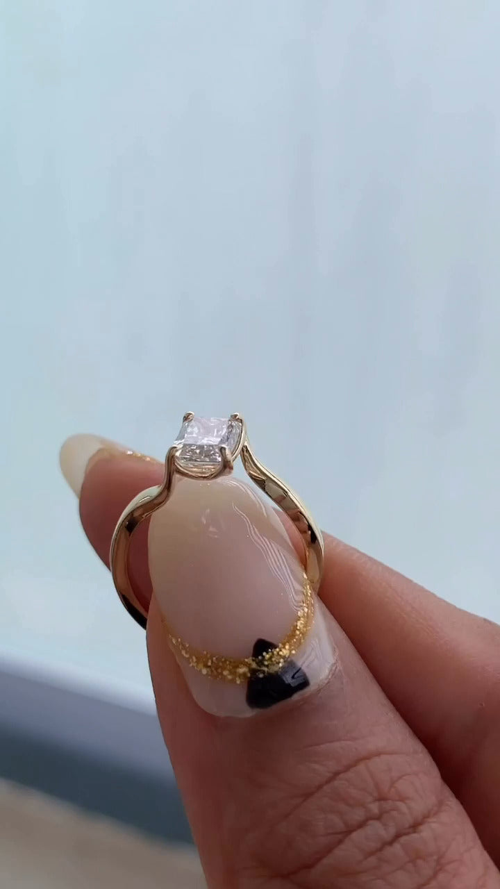 Azura Radiant Solitaire Engagement Ring